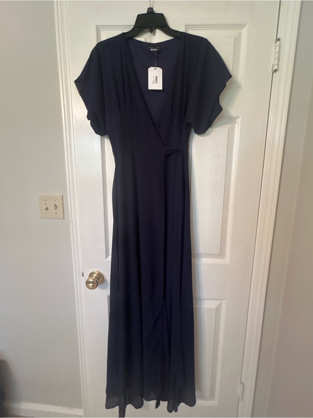 Soieblu Navy Kimono Sleeve Maxi Dress. NWT.